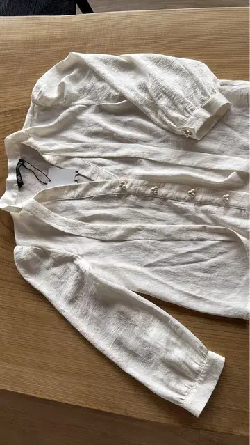 ZARA 펄 버튼 셔츠 택 포함 미사용 새상품
