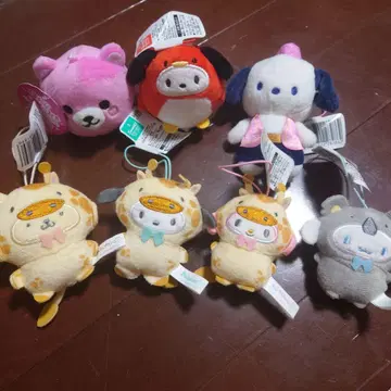 산리오 애니멀 인형옷 마스코트 스트랩
