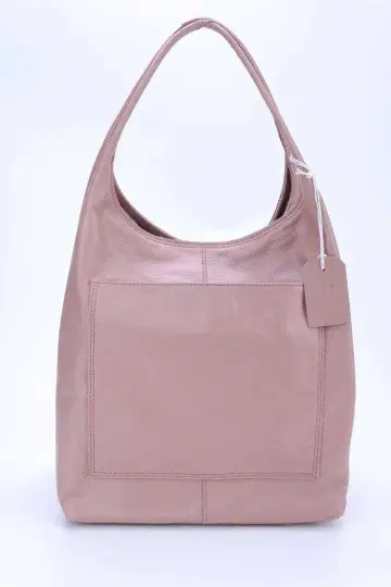 SHIMOTSUKI 천연 가죽 토트백 핸드백 숄더 핑크