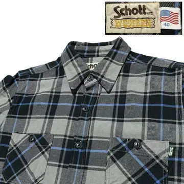 Schott x DELUXE 콜라보 샷 디럭스 헤비 플란넬 셔츠