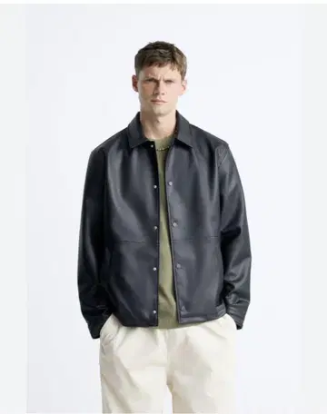 미사용 ZARA 페이크 레더 자켓 XL