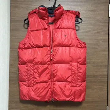 타미힐피거 다운 베스트 빨간색