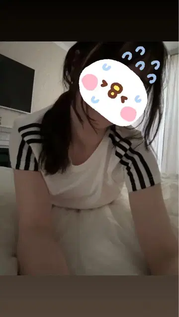 adidas 화이트 T셔츠 스트라이프