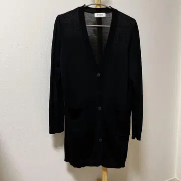 블랙 울 가디건