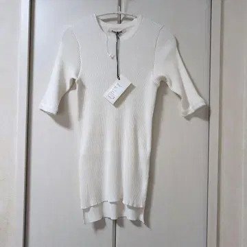 AURALEE GIZA HIGH GAUGE RIB KNIT TEE