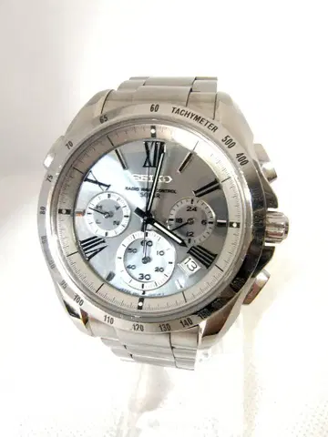 [ 전파 솔라, 새상품급 ] SEIKO 세이코 브라이츠 크로노그래프 실버