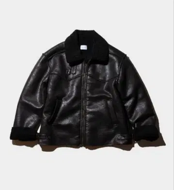 Camphor wood 컷오프 페이크 무스탕 자켓 블랙 완판템