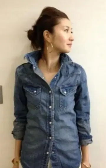 아파르트망 레미 리프 데님 긴팔 셔츠
