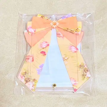 후쿠야 온라인 포토 카드 아크릴 프레임 리본 오렌지