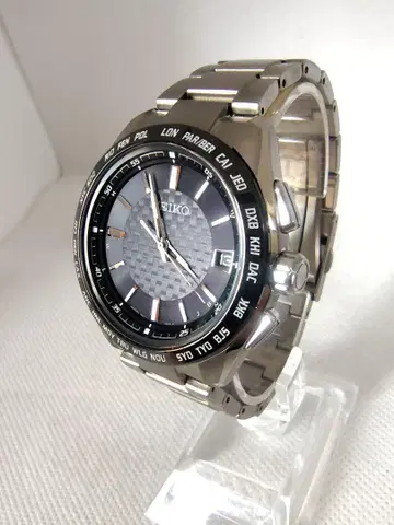 [ 전파 솔라, 새상품급 ] SEIKO 세이코 브라이츠 월드 타임 티타늄