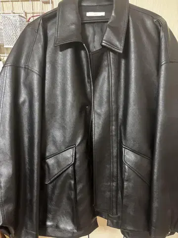 wym 블랙 인조 가죽 자켓