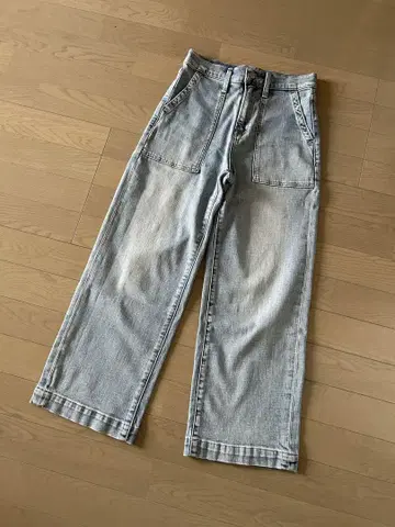 Gap 데님 와이드 레그 앵클 청바지 하이웨스트