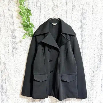 [ yocosta ] 여성용 피코트 블랙 (M) 오른쪽 앞