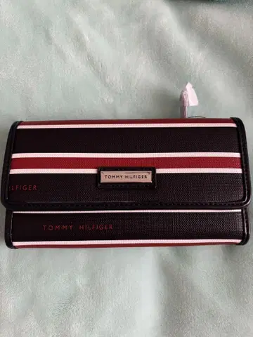TOMMY HILFIGER 스트라이프 장지갑