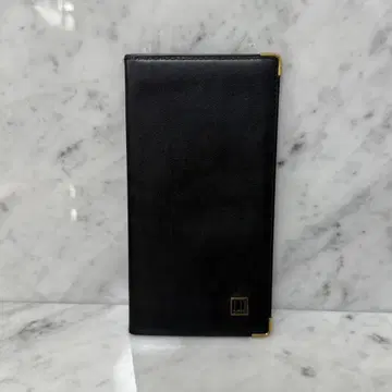 dunhill 던힐 장지갑 블랙 천연 가죽 골드 지갑