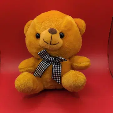 오렌지색 곰 봉제 인형