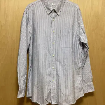 유니클로 스트라이프 버튼 다운 셔츠 XL