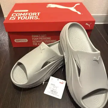 푸마 PUMA SOFTRIDE 슬라이드 샌들 그레이