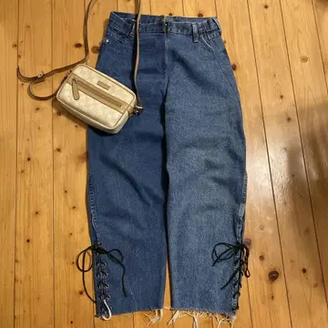 77circa 77서커 와이드 레그 하이웨스트 리메이크 데님