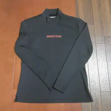 BRIEFING 블랙 여성용 하이넥 모크넥 셔츠 S