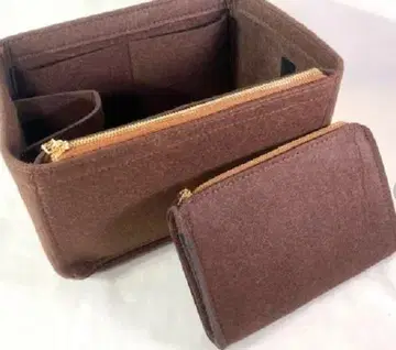백 인 백 펠트 원단 이너백 수납백 브라운 칸막이 탈부착