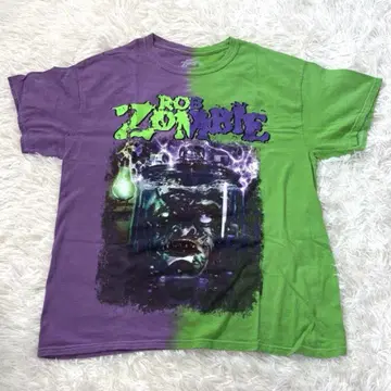 좀비 빈티지 T셔츠 ROB ZOMBIE 그린 퍼플