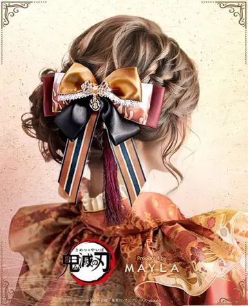 MAYLA 귀멸의 칼날 아이코닉 헤어 오브제 + 비녀 렌고쿠 쿄쥬로