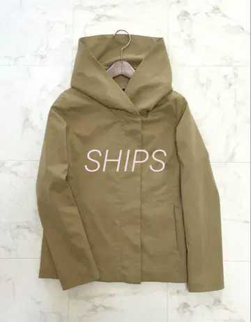 SHIPS 쉽스 숏 기장 집업 후드 부착 블루종