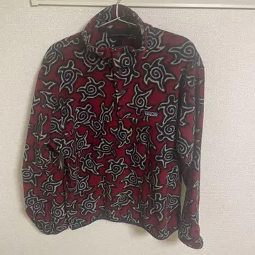 patagonia 플리스 셔츠 S 빨검 무늬