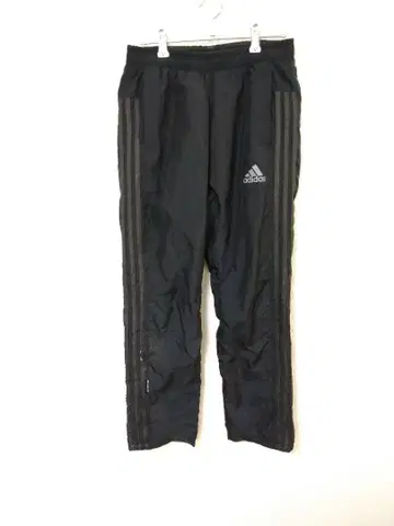 아디다스 adidas 나일론 팬츠 여성용 S 블랙 블랙 3 라인 로고