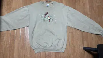 JERZEES 90S made in USA 베이지 빈티지 맨투맨 새 자수