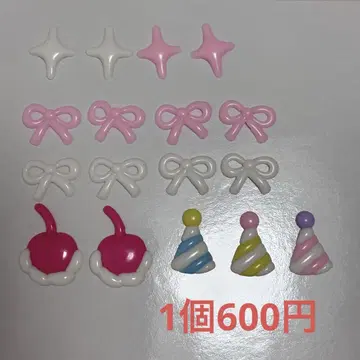[ 미접착 ] 산리오 이세탄 메르헨 공방 한정판 부품 리본 체리