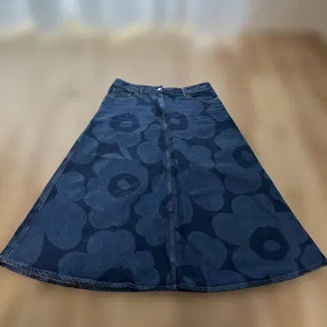 marimekko 데님 플레어 스커트