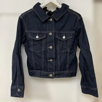 31 Sons de mode 데님 자켓 리본 포함 다크 블루