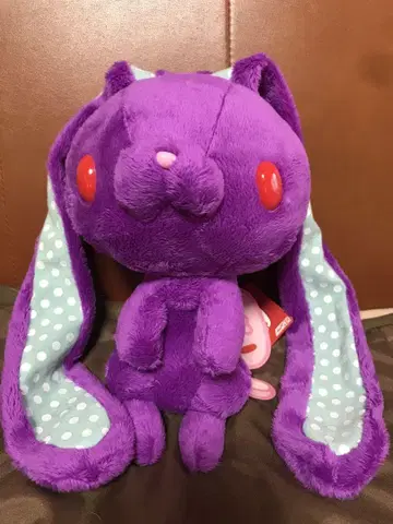 범용 토끼 봉제 인형 부드러운 피부 전개 ( 도트 ) [ 퍼플 ]