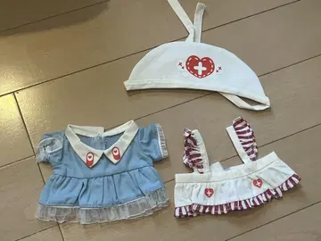 간호사 3종 세트 20cm 봉제 인형용 옷 갈아입기 의류 세트