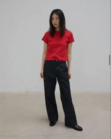 OHOTORO 와이드 스티치 진 인디고