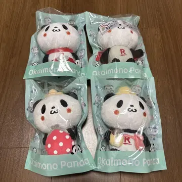 라쿠텐 오카이모노 팬더 봉제 인형 4체 세트