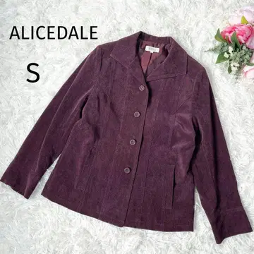 ALICEDALE 셔츠 자켓 스웨이드 와인 보르도 S 5386
