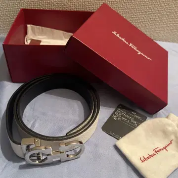 Salvatore Ferragamo 가죽 벨트 화이트
