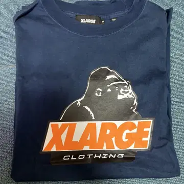XLARGE 고릴라 프린트 T셔츠 사이즈 S 네이비 거의 미사용 새상품