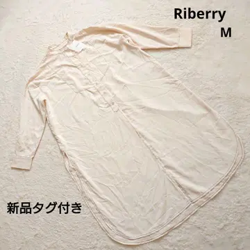택 포함 새상품 Riberry 긴팔 셔츠 원피스 M 아이보리