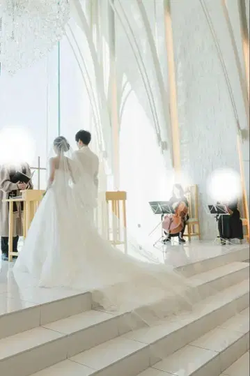 ALPHA BLANCA 라메 믹스 롱 베일 ANV-9L