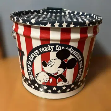 디즈니 Disney 미키 완구통 철제 쓰레기통 양동이 30 x 25