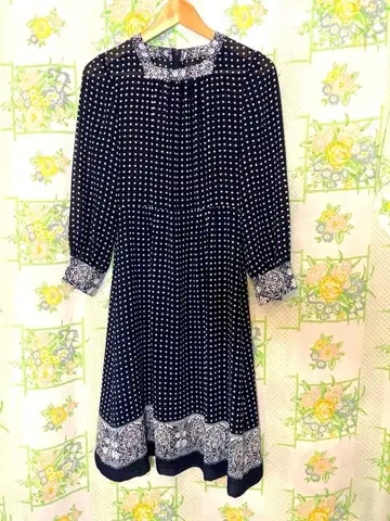 Vintage 도트 무늬 원피스