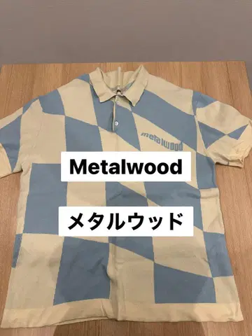 metalwood 메탈우드 코튼 피케 셔츠 블루