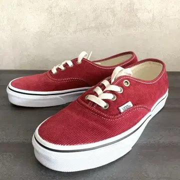 새상품급 VANS 오센틱 코듀로이 버건디 24cm