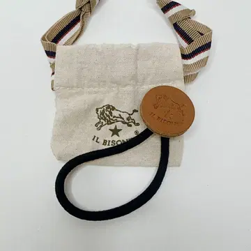 [미사용품급] IL BISONTE 콘초 머리끈 가죽