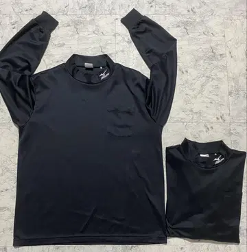Mizuno 블랙 긴팔 셔츠 XL 사이즈 2매 세트