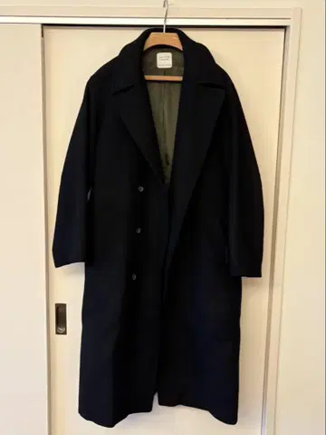 UNITED TOKYO 울 롱 코트 벨트 포함 블랙 사이즈 2